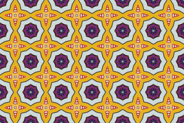 Seamless Textile Template Interior Background Symmetric Cloth Tile Perspective Digital Fashion Shape Wallpaper Art Design Endless Luxury Decoration Graphic Visual Texture Geometric Fabric Pattern.