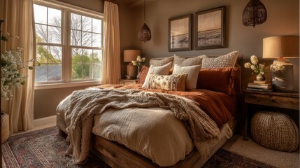 Cozy bedroom interior design