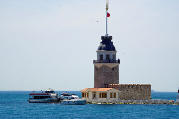 maidens tower at the bosphorus in istanbul