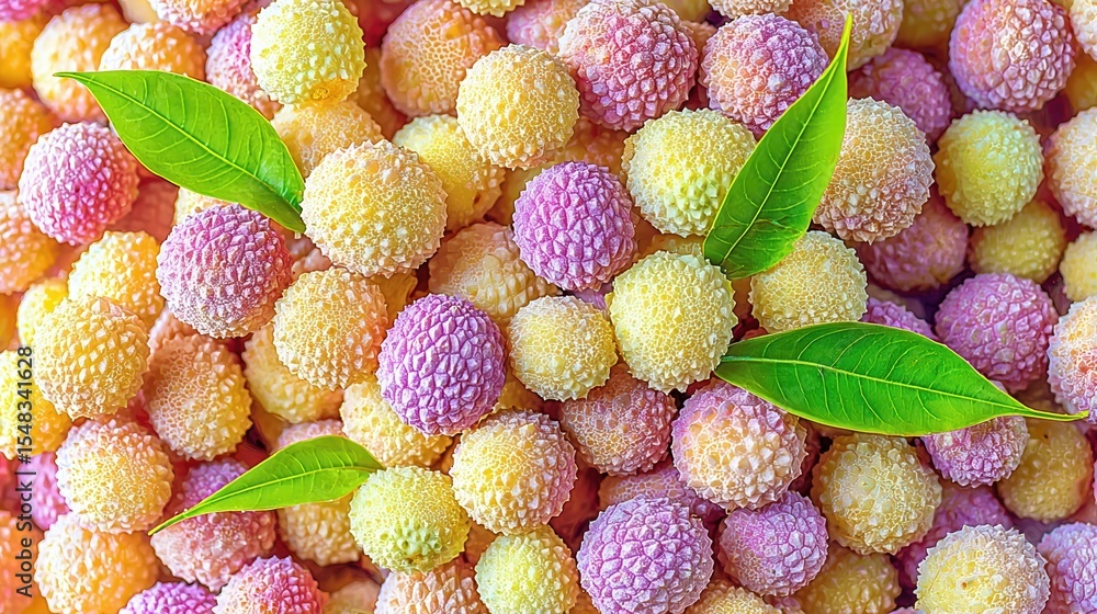 Aufkleber fresh lychee fruits create a vibrant and colorful display of natures tropical bounty