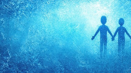 Water Safety Awareness Symbol Representing the Importance of Supervision in Aquatic Environments