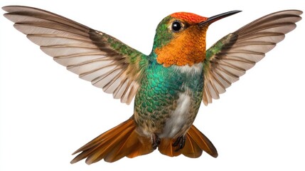 Obraz premium Colorful hummingbird in flight