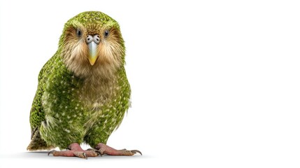 Close-up of a kakapo bird
