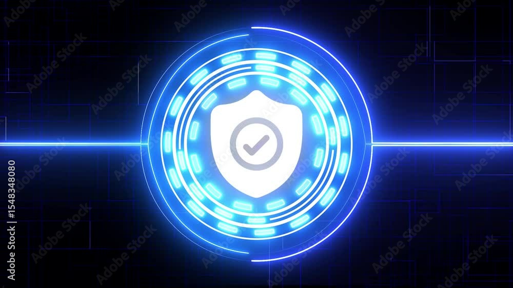 Poster cyber security, network protection and digital data with shield symbol digital concept. network, cyb