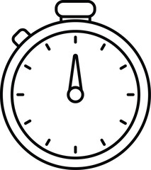 SEO Timing and Speed Icon  Line Art Stopwatch Vector for Performance Optimization