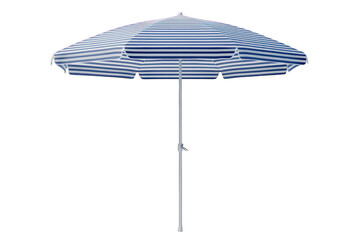 Obraz premium Striped beach umbrella on a black background