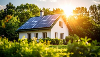 solar panels on the roof of house