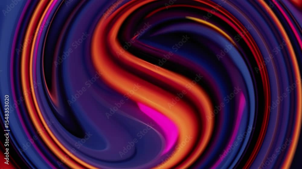 Poster video of vibrant swirl of colors: a mesmerizing dance of fluid colors in a swirl, creating a dynamic