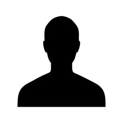 Silhouette avatar profile user icon vector illustration for social media and websites