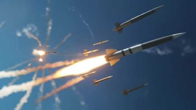 High-Tech Missiles Fly Over an Alien Planet in Dramatic Military Demonstration