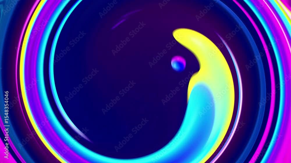 Aufkleber video of abstract vortex of colors: a dynamic and vibrant swirl of abstract colors in a vortex forma