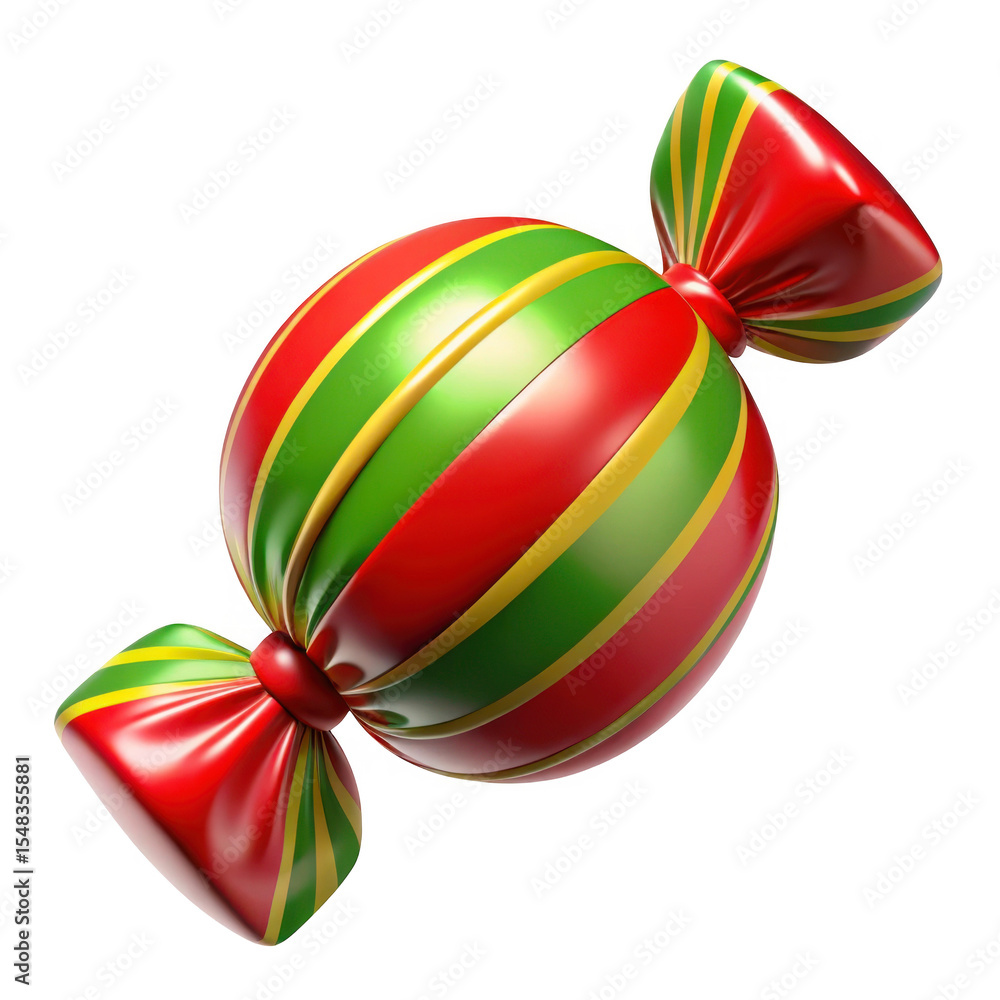 Poster 3d candy wrapper isolated on transparent background