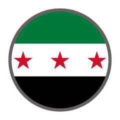 round flag of Syria country on white background vector
Vector round flag