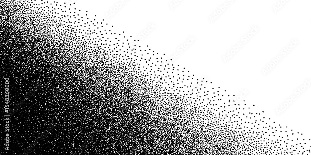 Poster abstract fuzzy wool fibre texture in black and white halftone design