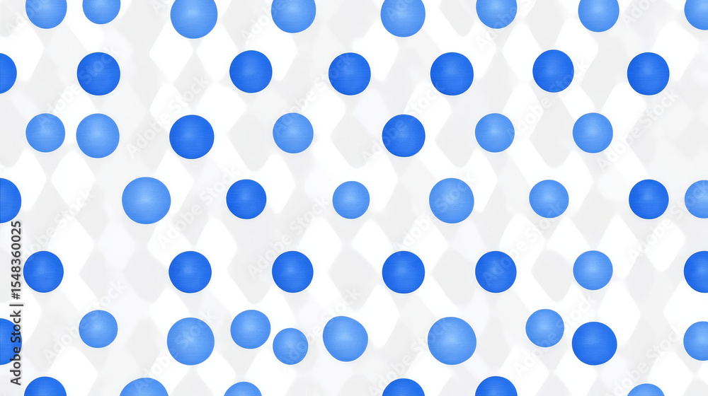 Poster a seamless pattern featuring blue polka dots on a transparent background, perfect for layering over 