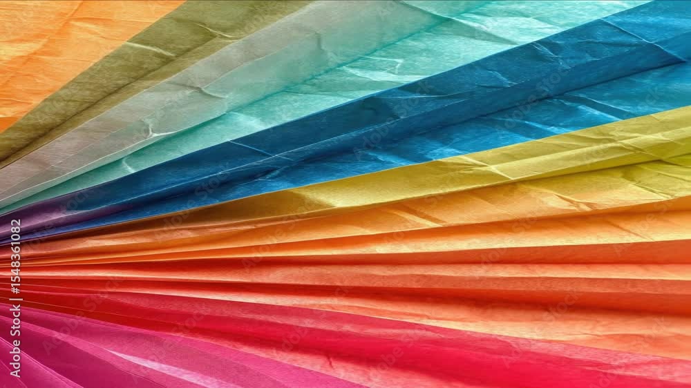 Poster a close-up shot of a colorful paper with a vibrant rainbow design