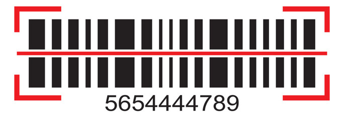 Barcode isolated on white background, Simple fake bar code, barcode scratched vector illustration , barcode icon for selling, Product Barcode, Trendy bar code for web icon