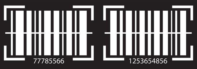 Barcode bar icon set vector. Collection of barcode icon for product identification, retail vector design element