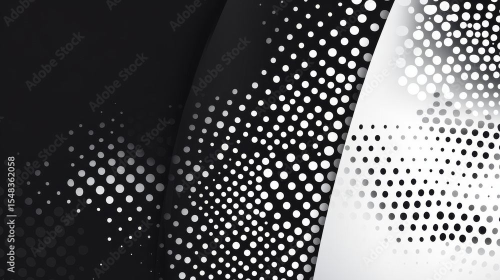 Poster a set of halftone circle dot gradient pattern textures, featuring smooth transitions and varying dot