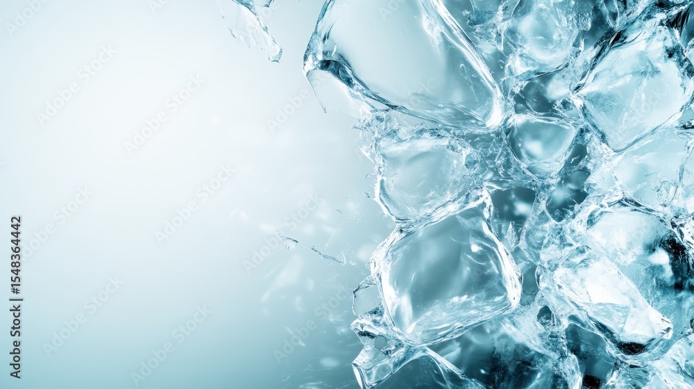 Poster glorious shards of ice sparkle under bright light, creating a stunning visual effect that showcases 