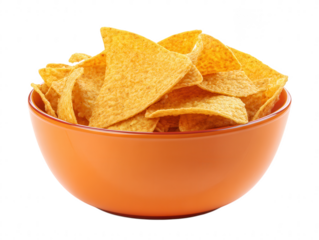 Golden Bowl of Delicious Tortilla Chips for Snacking and Sharing with Friends and Family
