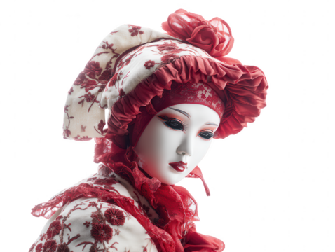 Elegant Venetian Mask Portrait