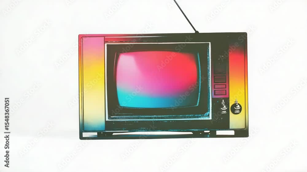 Poster a close-up view of a tv with a bright and vibrant display