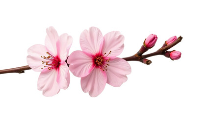 Naklejka premium Cherry blossom branch – isolated on transparent background