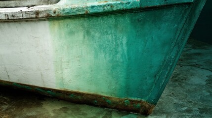 Fototapeta premium Faded paint on boat hull