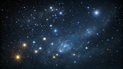 Fototapeta premium Vast expanse of the night sky filled with countless twinkling stars and nebulae