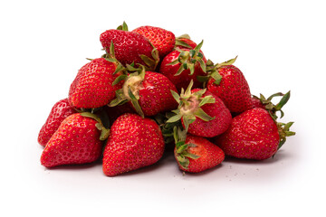 Fresh group of berries isolated on a white background.