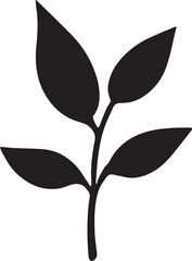 Simple plant leaf botanical foliage icon  