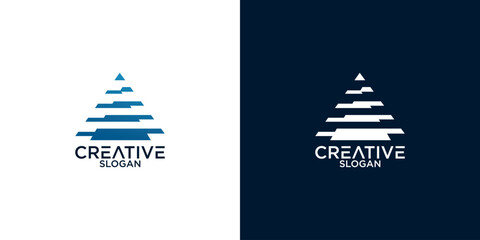 letter a abstract monogram logo design