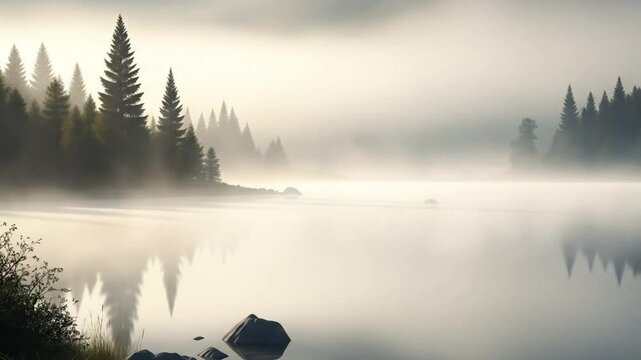 misty morning on the river