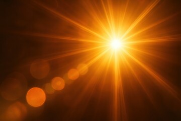 Naklejka premium Brilliant Solar Lens Flare with Golden Sunlight Effect and Premium Natural Lighting Design