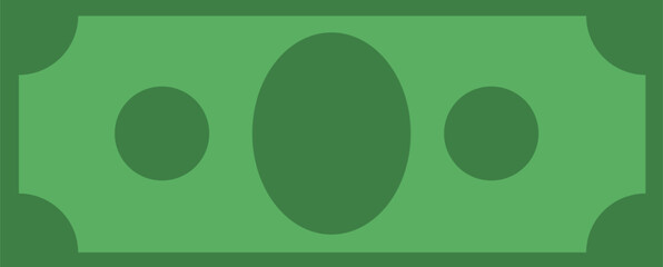 Flat Design Money Bill Icon