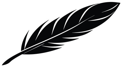 Obraz premium Elegant Black Feather Illustration A Vector Graphic Design Element