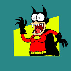 cartoon zombie halloween