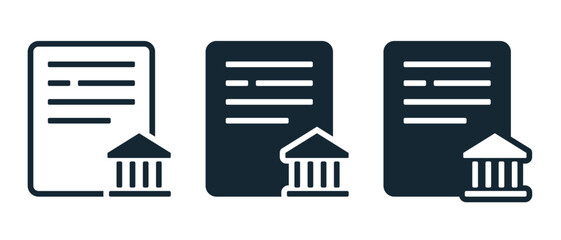 Bank document icon. Illustration vector