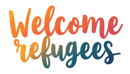Welcome refugees concept representing Set of international human rights day  