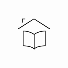 house roof book icon sign vector