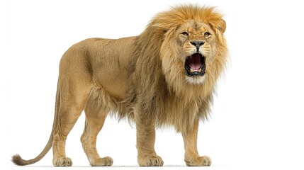 Obraz premium Lion roaring, full body shot