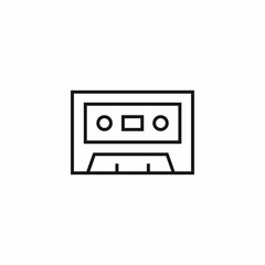 Obraz premium musical cassette tape icon sign vector