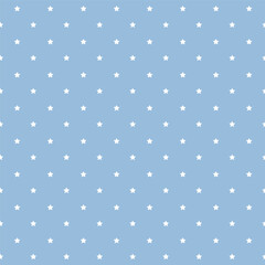 Vector background with five angled stars. Polka dot wallpaper. Fashion childish seamless pattern. Cute joyful allover print for fabric, paper, textile, kids clothes and accessories.
