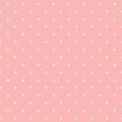 Vector background with five angled stars. Polka dot wallpaper. Fashion childish seamless pattern. Cute joyful allover print for fabric, paper, textile, kids clothes and accessories.