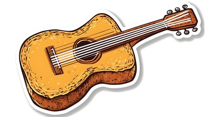 Obraz premium Classic Wooden Ukulele with Distinctive Grains, Ready for Melodious Tunes