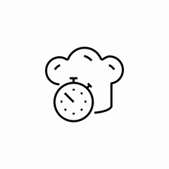 chef hat timer icon sign vector