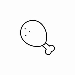 chicken leg  icon sign vector
