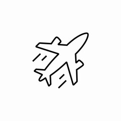 simple cartoon plane icon sign vector