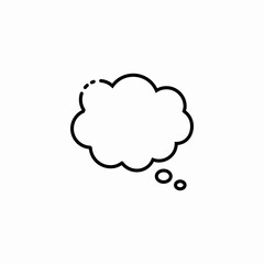 thought speech bubble icon sign vector